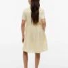 Gestreiftes Kleid aus Baumwoll-Leinen-Mischung für Kinder