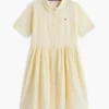 Gestreiftes Kleid aus Baumwoll-Leinen-Mischung für Kinder