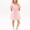 Gestreiftes Popeline-Hemdkleid für Kinder