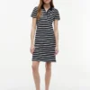Gestreiftes Stretch-Piqué-Polokleid Gestreiftes Stretch-Piqué-Polokleid