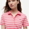 Gestreiftes Stretch-Piqué-Polokleid Gestreiftes Stretch-Piqué-Polokleid