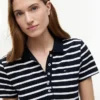 Gestreiftes Stretch-Piqué-Polokleid Gestreiftes Stretch-Piqué-Polokleid
