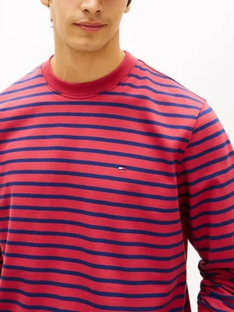 Gestreiftes Sweatshirt mit Rundhalsausschnitt