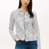 Gestreiftes T-Shirt aus Baumwoll-Interlock Gestreiftes T-Shirt aus Baumwoll-Interlock
