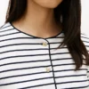 Gestreiftes T-Shirt aus Baumwoll-Interlock Gestreiftes T-Shirt aus Baumwoll-Interlock
