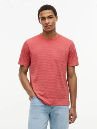 Gestreiftes T-Shirt mit Tasche