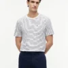 Gestreiftes T-Shirt mit Tasche