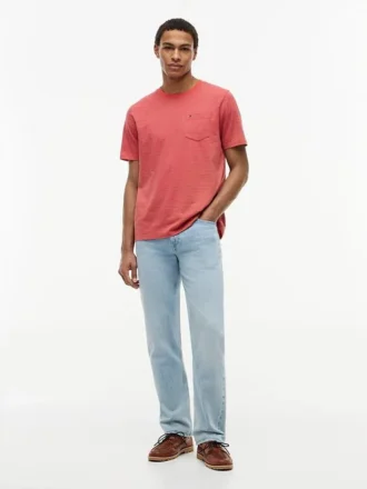 Gestreiftes T-Shirt mit Tasche