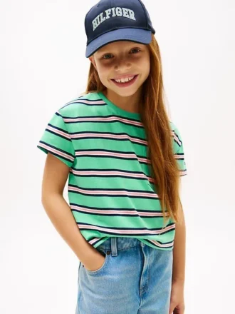 Gestreiftes T-Shirt mit Tasche für Kinder