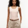 Gestreiftes Tanktop aus Rippstrick Gestreiftes Tanktop aus Rippstrick