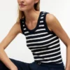Gestreiftes Tanktop aus Rippstrick Gestreiftes Tanktop aus Rippstrick