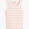 Gestreiftes Tanktop aus Rippstrick Gestreiftes Tanktop aus Rippstrick