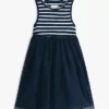 Gestreiftes Tüll-Kombikleid für Kinder