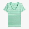 Gestreiftes V-Ausschnitt-T-Shirt „Favorite“ Gestreiftes V-Ausschnitt-T-Shirt „Favorite“