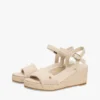 Gewebte Espadrille-Sandale mit Keilabsatz