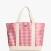 Gingham-Canvas-Tragetasche Gingham-Canvas-Tragetasche