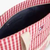 Gingham-Canvas-Tragetasche Gingham-Canvas-Tragetasche