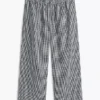 Gingham-Hose aus Leinenmischung Gingham-Hose aus Leinenmischung