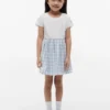 Gingham-Seersucker-Kombikleid für Kinder