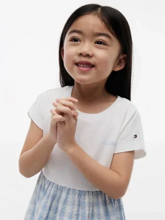 Gingham-Seersucker-Kombikleid für Kinder Gingham-Seersucker-Kombikleid für Kinder