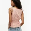 Gingham-Seersucker-Tanktop mit Raffungen Gingham-Seersucker-Tanktop mit Raffungen