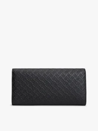 Große Brieftasche mit Klappe und durchgehendem Monogramm