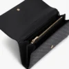 Große Brieftasche mit Klappe und durchgehendem Monogramm Große Brieftasche mit Klappe und durchgehendem Monogramm