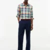 Hemd aus Madras-Leinenmischung in Regular Fit