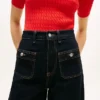 High-Rise-Stretch-Jeans mit weitem Bein High-Rise-Stretch-Jeans mit weitem Bein