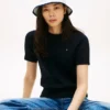 Hilfiger Logo Bucket Hat aus gebürstetem Stoff