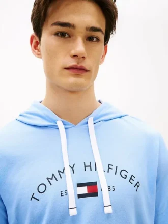 Hilfiger Logo Piqué-Schlaf-Hoodie