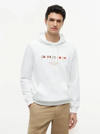 Hoodie mit gestickten nautischen Flaggen