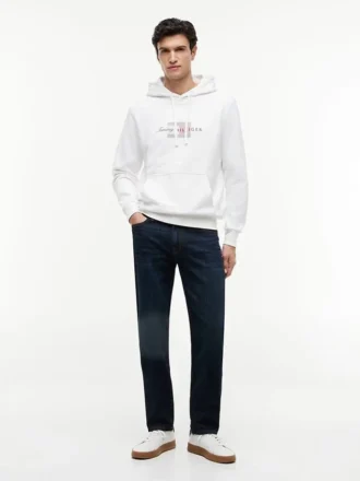 Hoodie mit Schriftzug-Flaggenlogo