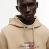 Hoodie mit Schriftzug-Flaggenlogo