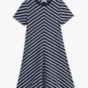 Interlock-Kleid mit Chevron-Streifen Interlock-Kleid mit Chevron-Streifen