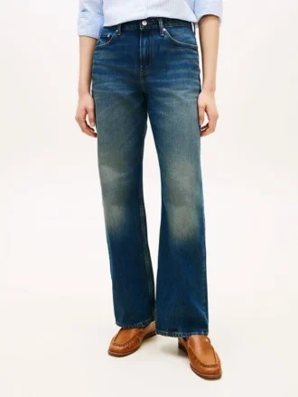 Jeans mit mittlerer Leibhöhe und geradem, lockerem Schnitt