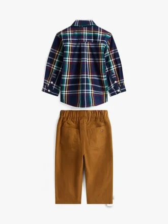 Kariertes Hemd- und Hose-Set für Babys Kariertes Hemd- und Hose-Set für Babys