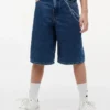 Kinder-Baggy-Jeans-Shorts mit Graffiti-Print