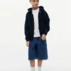 Kinder-Baggy-Jeans-Shorts mit Graffiti-Print