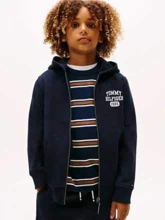 Kinder-Hoodie mit Reißverschluss und Logo