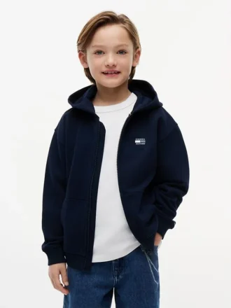 Kinder-Hoodie mit Reißverschluss und tonalen Flaggen