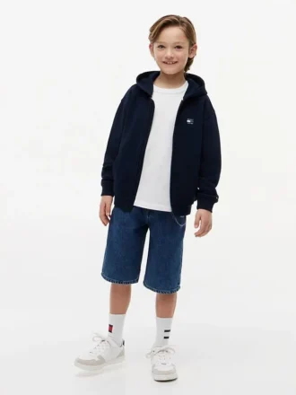 Kinder-Hoodie mit Reißverschluss und tonalen Flaggen