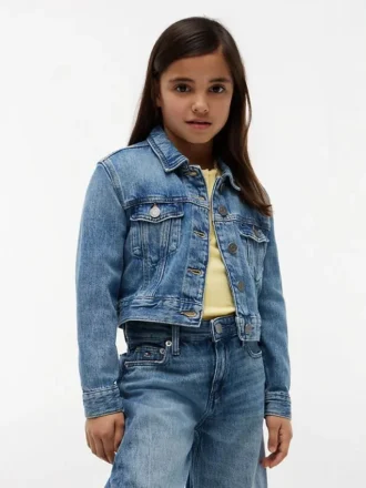 Kinder-Jeansjacke mit gesticktem Stern Kinder-Jeansjacke mit gesticktem Stern