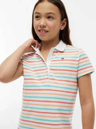 Kinder-Polo-Kleid mit mehreren Streifen