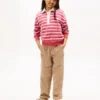 Kinder-Polo-Sweatshirt mit Streifen Kinder-Polo-Sweatshirt mit Streifen