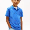 Kinder-Polohemd mit durchgehendem Flaggenprint Kinder-Polohemd mit durchgehendem Flaggenprint