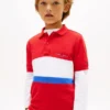 Kinder-Polohemd mit Farbblock-Design Kinder-Polohemd mit Farbblock-Design