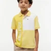 Kinder-Polohemd mit Logo und Farbblock-Design Kinder-Polohemd mit Logo und Farbblock-Design