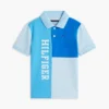 Kinder-Polohemd mit Logo und Farbblock-Design Kinder-Polohemd mit Logo und Farbblock-Design