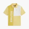 Kinder-Polohemd mit Logo und Farbblock-Design Kinder-Polohemd mit Logo und Farbblock-Design